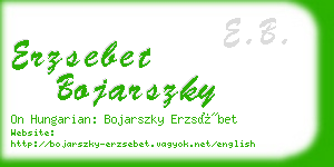 erzsebet bojarszky business card